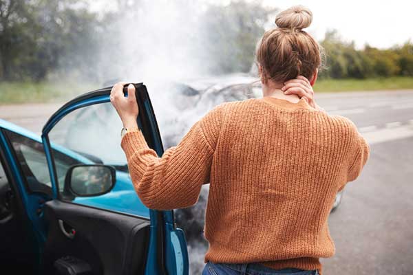 Whiplash injury from accident